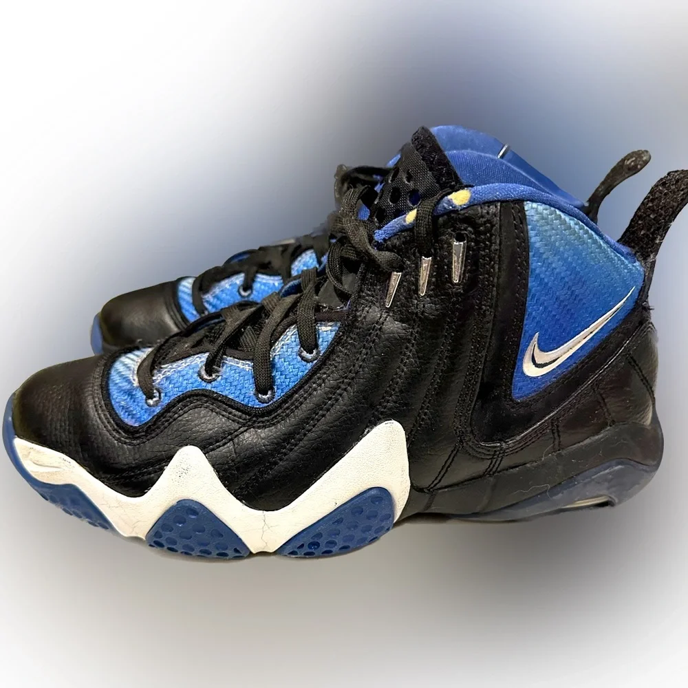 VTG NIKE Y2K ZOOM AIR BASKETBALL SHOE 7.5 LEATHER MULTI AWESOME SOLE NICE SPORTS - Picture 1 of 6